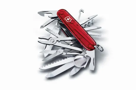 Нож Victorinox SwissChamp, 91 мм, 33 функции, полупрозрачный кра...