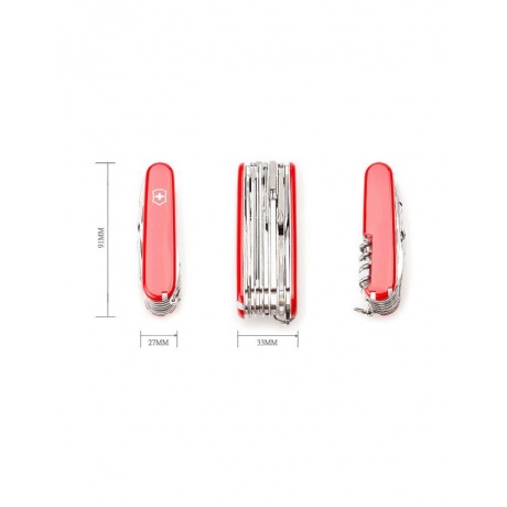 Нож Victorinox SwissChamp, 91 мм, 33 функции, красный 1.6795 - фото 14