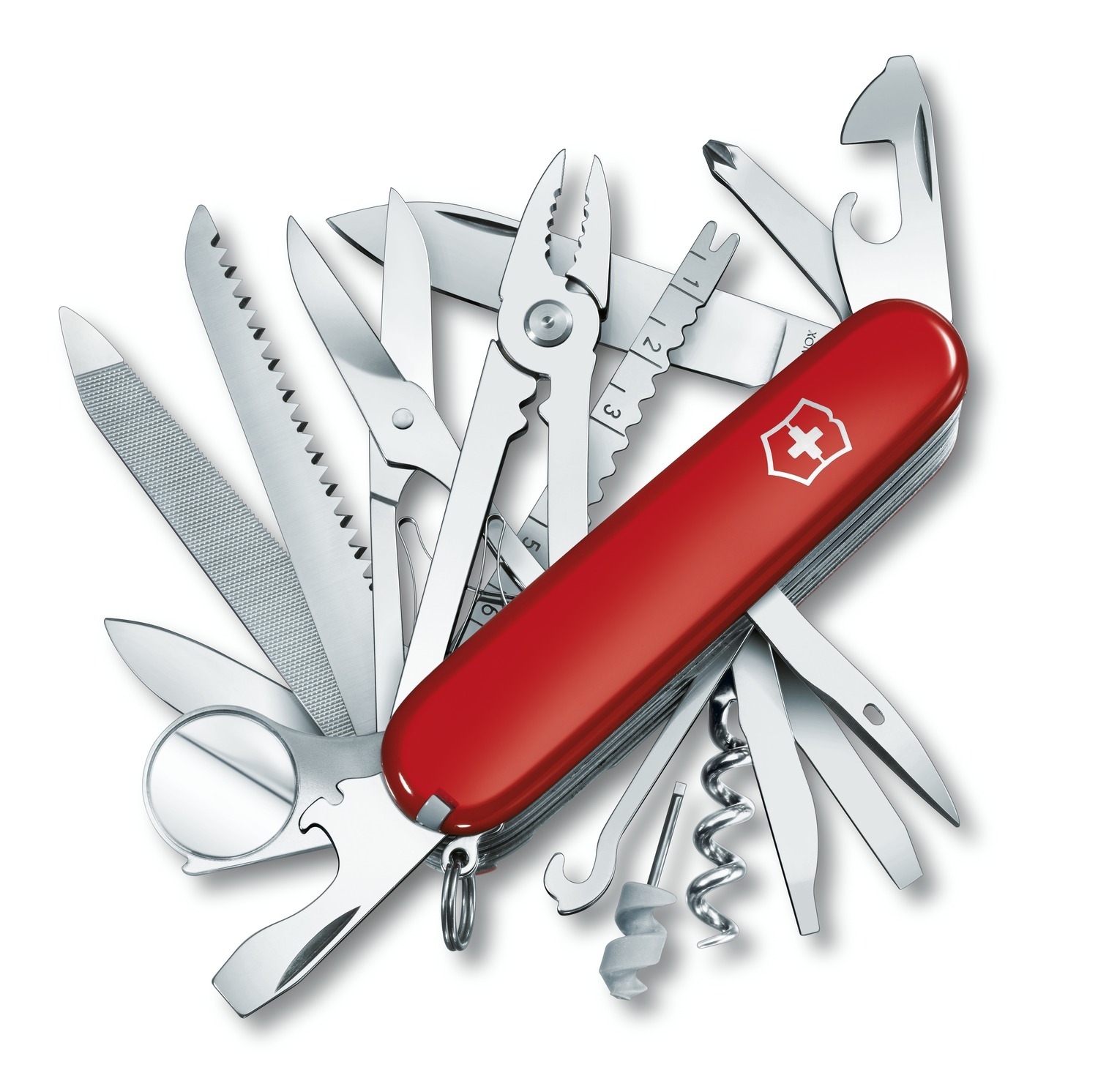 Нож Victorinox SwissChamp, 91 мм, 33 функции, красный 1.6795 шило канцелярское attache малое эконом 931249