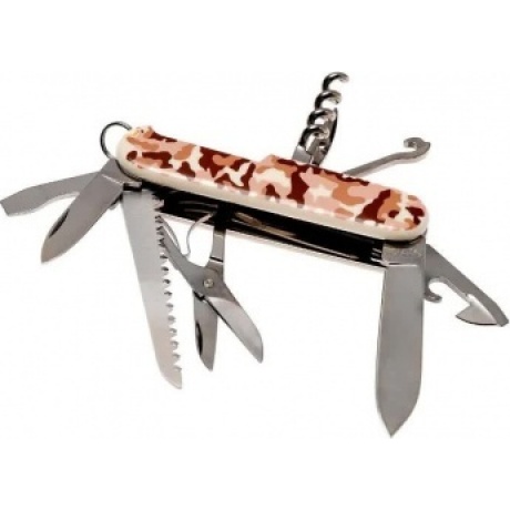 Нож Victorinox Huntsman, 91 мм, 15 функций, бежевый камуфляжный - фото 4