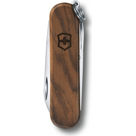 Нож-брелок Victorinox Classic SD, 58 мм, 5 функций, рукоять из орехового дерева - фото 3