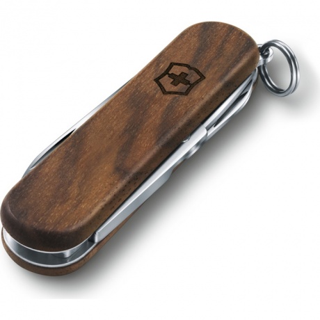 Нож-брелок Victorinox Classic SD, 58 мм, 5 функций, рукоять из орехового дерева - фото 6