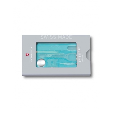 Мультитул швейцарская карточка Victorinox SwissCard Nailcare 0.7240.T21, голубой - фото 5