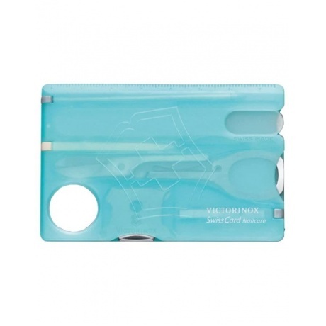 

Мультитул швейцарская карточка Victorinox SwissCard Nailcare 0.7240.T21, голубой