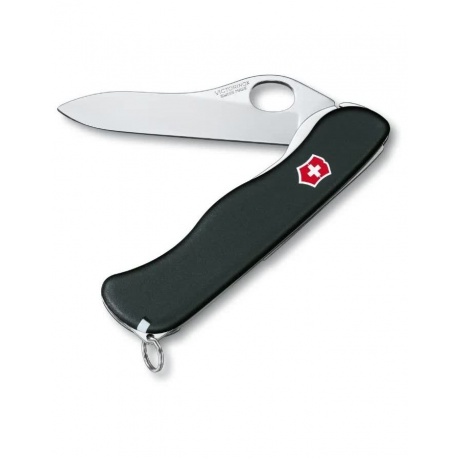 Нож Victorinox Sentinel One Hand belt-clip, 111 мм, 5 функций, с фиксатором лезвия, черный - фото 1