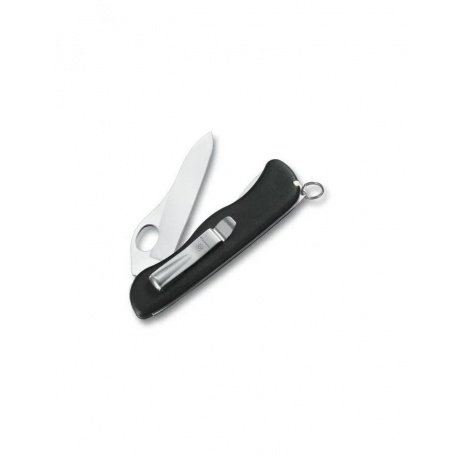 Нож Victorinox Sentinel One Hand belt-clip, 111 мм, 5 функций, с фиксатором лезвия, черный - фото 2