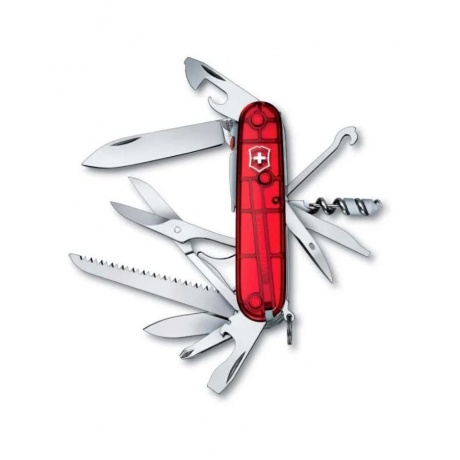 Нож Victorinox Huntsman Lite, 91 мм, 21 функция, полупрозрачный красный - фото 1