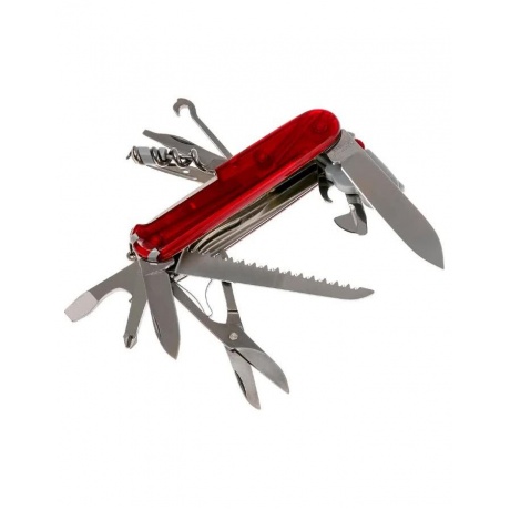 Нож Victorinox Huntsman Lite, 91 мм, 21 функция, полупрозрачный красный - фото 3