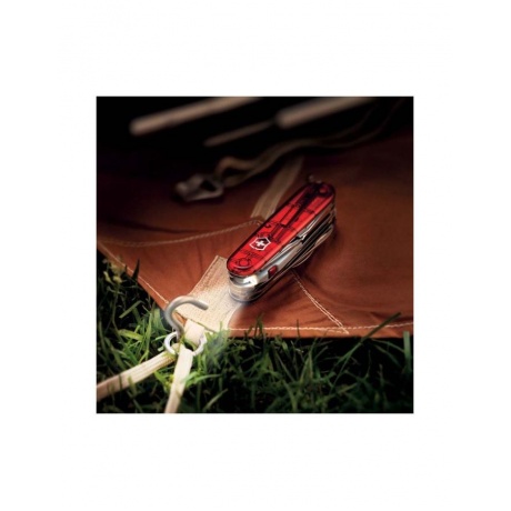 Нож Victorinox Huntsman Lite, 91 мм, 21 функция, полупрозрачный красный - фото 9