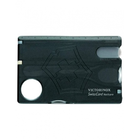 Мультитул швейцарская карточка Victorinox SwissCard Nailcare 0.7240.T3, черный - фото 1
