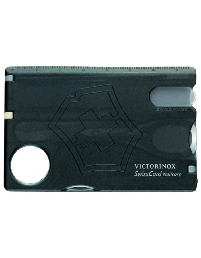 Мультитул швейцарская карточка Victorinox SwissCard Nailcare 0.7240.T3, черный цена и фото