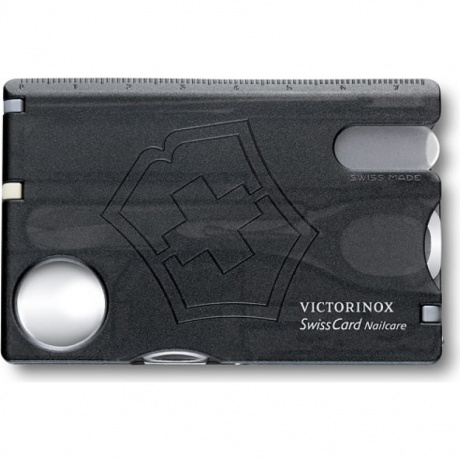 Мультитул швейцарская карточка Victorinox SwissCard Nailcare 0.7240.T3, черный - фото 2