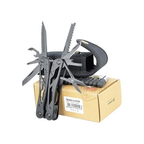 Мультитул Ganzo G202B, 105 мм, 24 функций, нейлоновый чехол - фото 6
