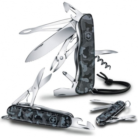 Нож Victorinox Huntsman, 91 мм, 15 функций, морской камуфляж - фото 4