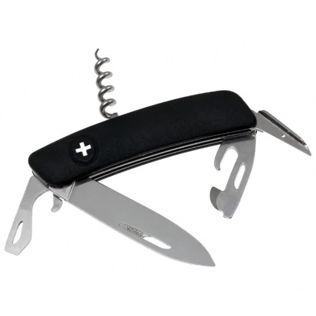 Швейцарский нож SWIZA D03 Standard, 95 мм, 11 функций, черный (блистер) - фото 1