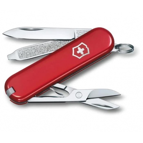 Нож Victorinox Classic, 58 мм, 7 функций, красный, блистер - фото 1