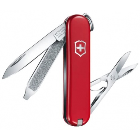 Нож Victorinox Classic, 58 мм, 7 функций, красный, блистер - фото 2
