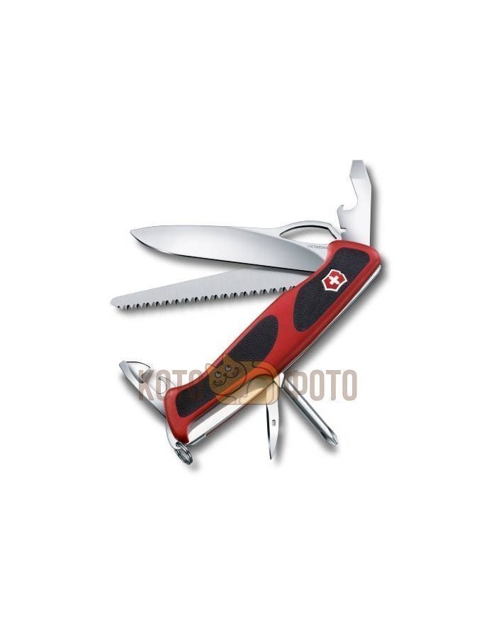 Нож Victorinox RangerGrip 78 0 9663 MC 130мм 12 функц красно-чёрный нож victorinox hunter 111 мм 12 функций с фиксатором лезвия красный