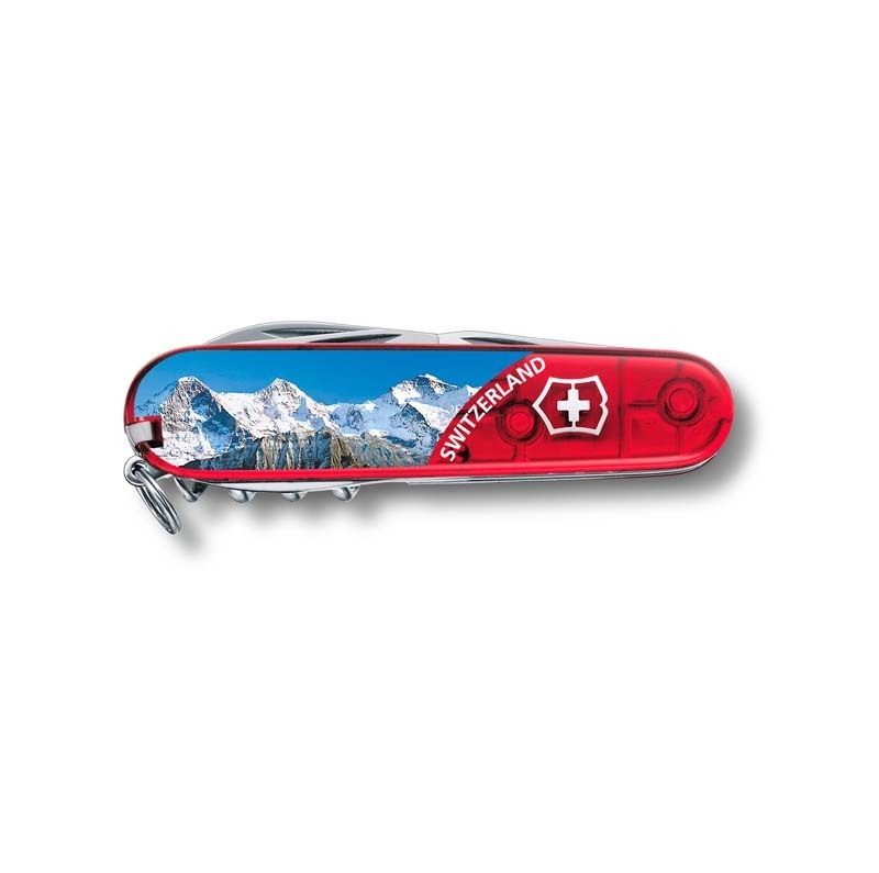 Нож Victorinox Climber Jungfrau, 91 мм, 14 функций, полупрозрачный красный (подар. упак.)
