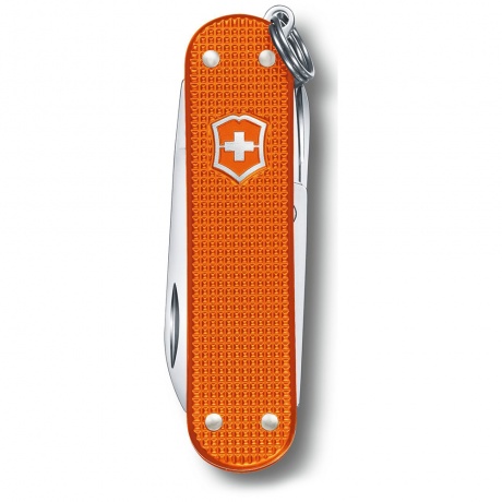 Нож-брелок Victorinox Classic Alox LE 2021, 58 мм, 5 функций, алюминиевая рукоять, оранжевый - фото 2