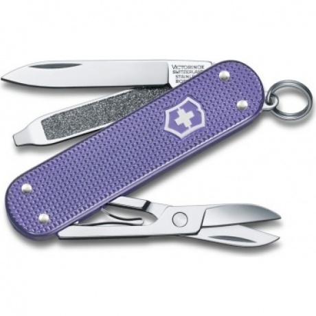 

Нож-брелок Victorinox Classic SD Alox Colors, 58 мм, 5 функций, "Electric Lavender"