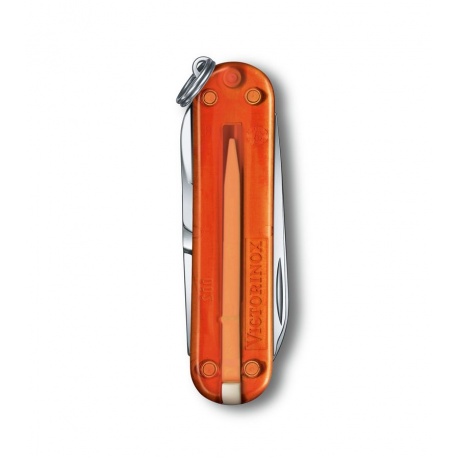 Нож-брелок Victorinox Classic SD Colors, 58 мм, 7 функций, &quot;Fire Opal&quot; - фото 3