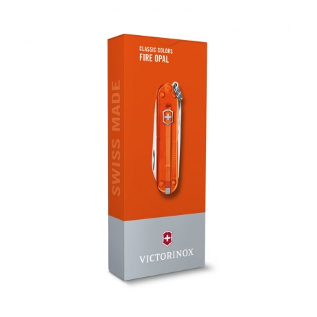 Нож-брелок Victorinox Classic SD Colors, 58 мм, 7 функций, &quot;Fire Opal&quot; - фото 4