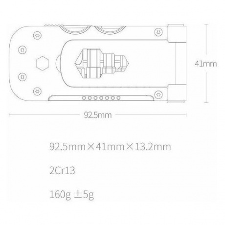 Мультитул Nextool Bicycle Tool, черный (NE0122) - фото 4