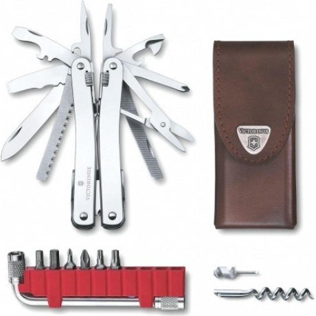 Мультитул Victorinox SwissTool Spirit X Plus 105 мм 35 функций кожаный чехол 19515₽