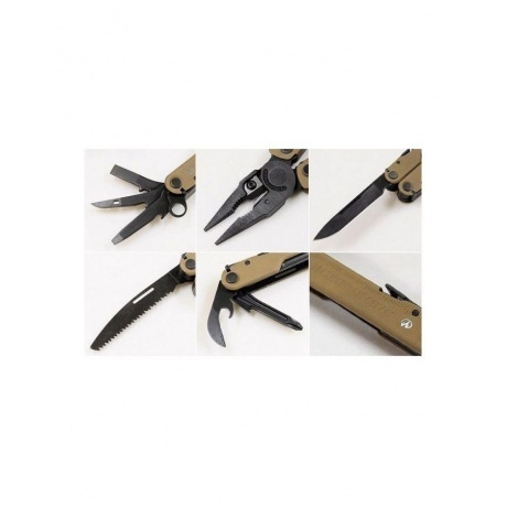 Мультитул Leatherman Rebar Coyote, 17 функций, нейлоновый чехол - фото 3