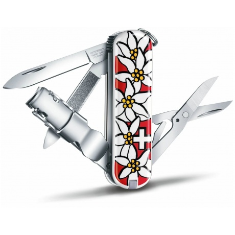 Нож Victorinox Classic Nail Clip 580, 65 мм, 8 функций, &quot;Edelweiss&quot; 0.6463.840 - фото 2