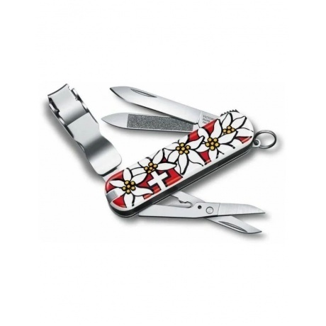 Нож Victorinox Classic Nail Clip 580, 65 мм, 8 функций, "Edelwei...