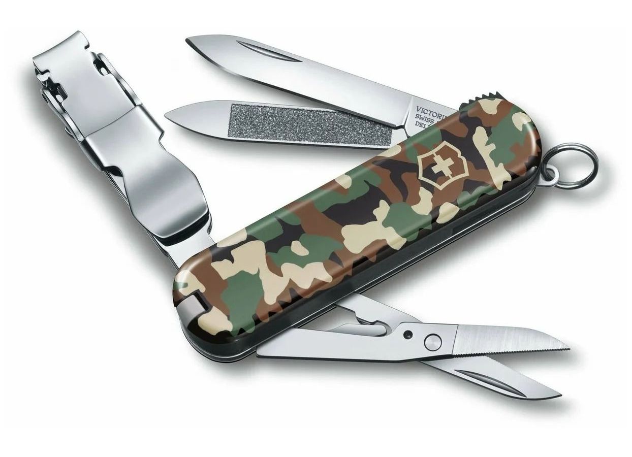 Нож Victorinox Classic Nail Clip 580, 65 мм, 8 функций, камуфляж 0.6463.94