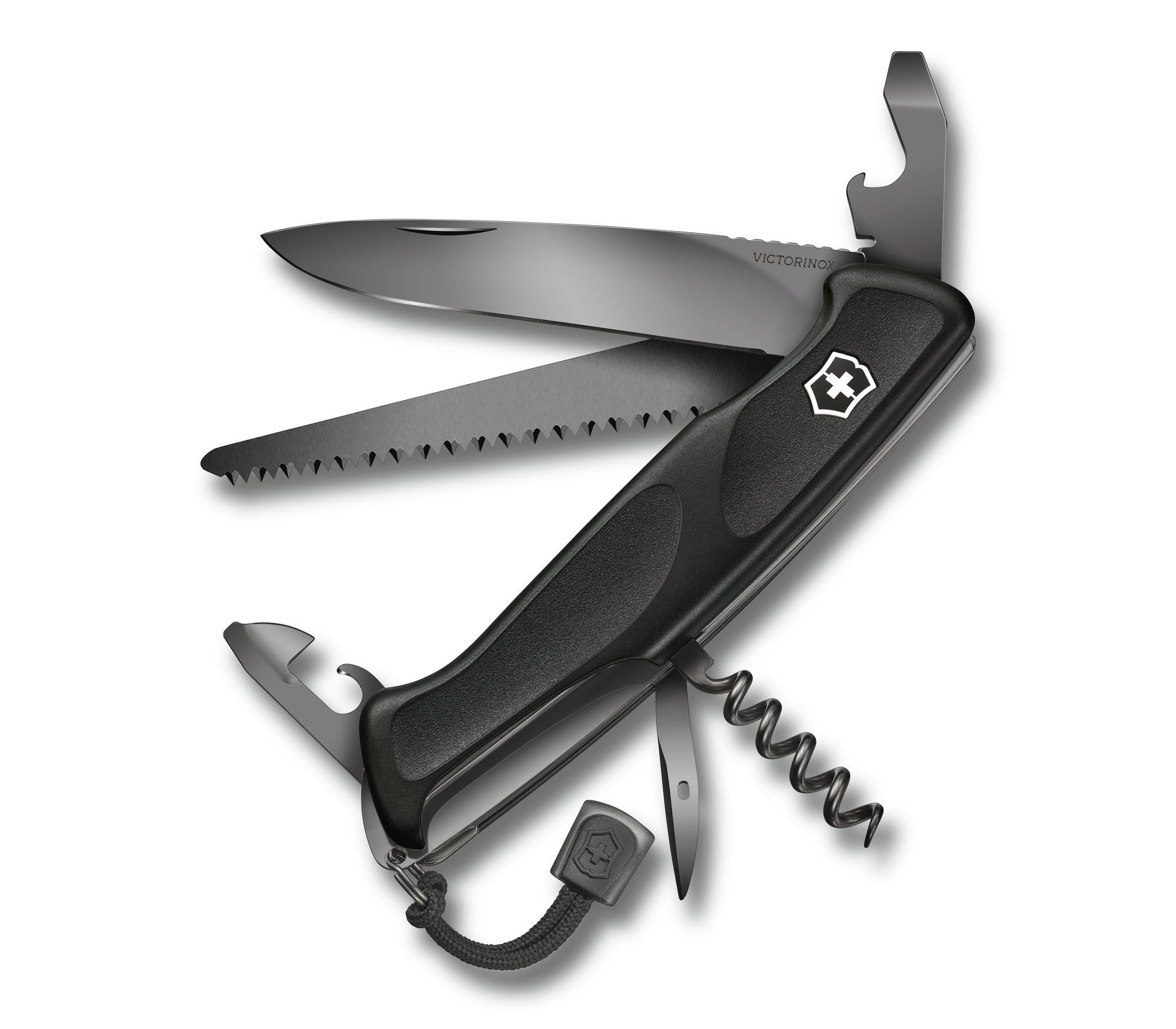Нож Victorinox RangerGrip 55, 130 мм, 12 функций, черный 0.9563.C31P нож victorinox rangergrip 53 130 мм 5 функций красный с черным