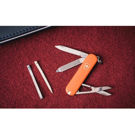 Нож-брелок Victorinox Classic SD Colors, 58 мм, 7 функций, &quot;Mango Tango&quot; 0.6223.83G - фото 5