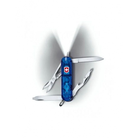 Нож-брелок Victorinox Classic Midnite Manager, 58 мм, 10 функций, синий полупрозрачный 0.6366.T2 - фото 5