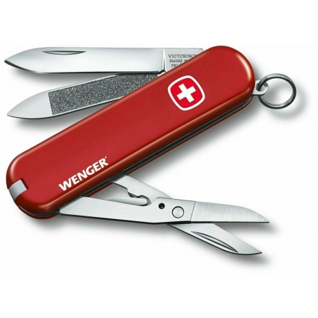 Нож Victorinox Wenger, 65 мм, 7 функций, красный 0.6423.91 - фото 1