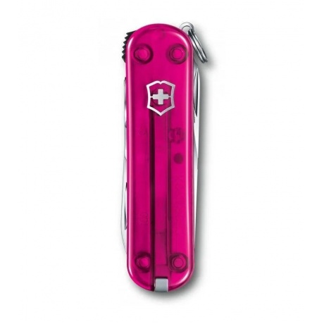 Нож Victorinox Classic Nail Clip 580, 65 мм, 8 функций, полупрозрачный розовый 0.6463.T5 - фото 2