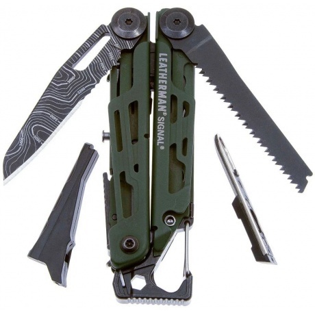 Мультитул Leatherman Signal, 19 функций, зеленый, нейлоновый чехол 832692 - фото 5