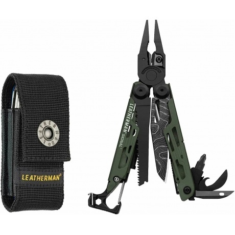 Мультитул Leatherman Signal, 19 функций, зеленый, нейлоновый чехол 832692 - фото 9