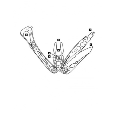 Мультитул Leatherman Skeletool RX, 7 функций, красный 832310 - фото 5