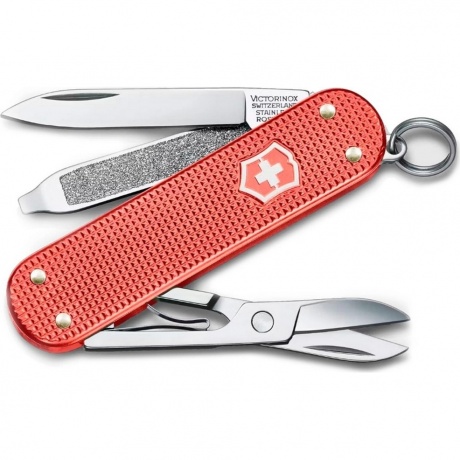 Нож перочинный Victorinox Classic SD Alox LE 2025 Stone Red, 58 мм, 5 функций, красный - фото 1
