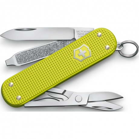 Нож перочинный Victorinox Classic SD Alox, 58 мм, 5 функций, желтый