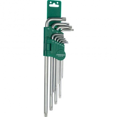 Комплект угловых ключей Jonnesway TORX EXTRA LONG H12S110S - фото 2