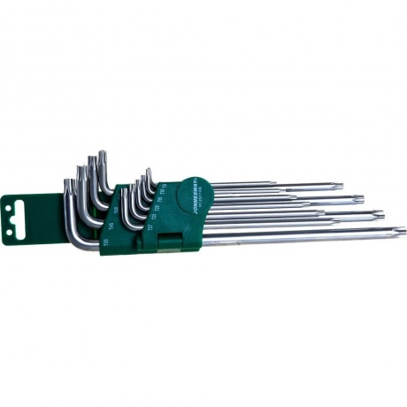 Комплект угловых ключей Jonnesway TORX EXTRA LONG H12S110S - фото 4