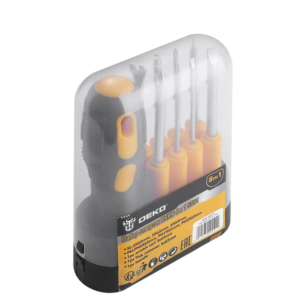 Набор отверток DEKO 8 в 1 SS01 - фото 2