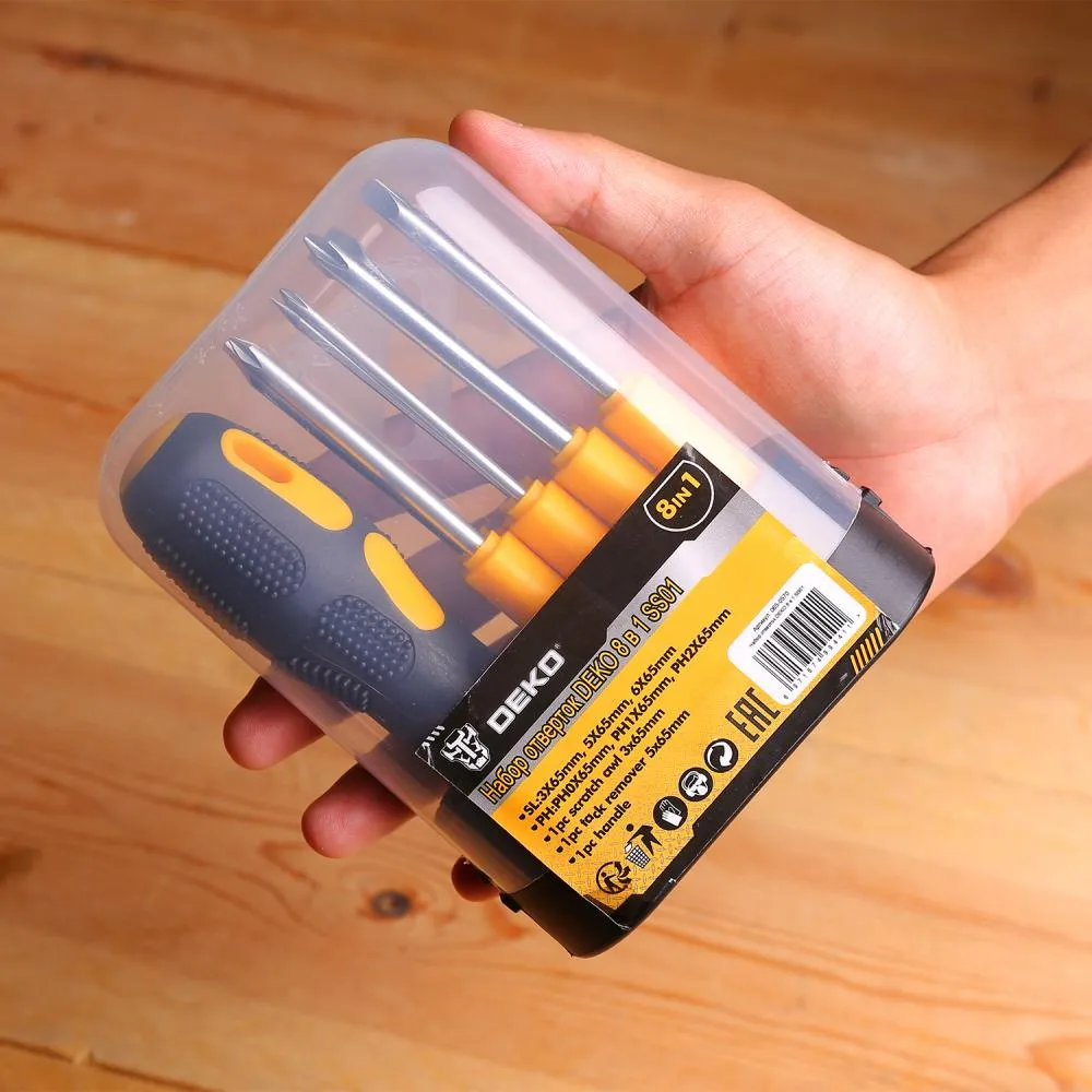 Набор отверток DEKO 8 в 1 SS01 - фото 5