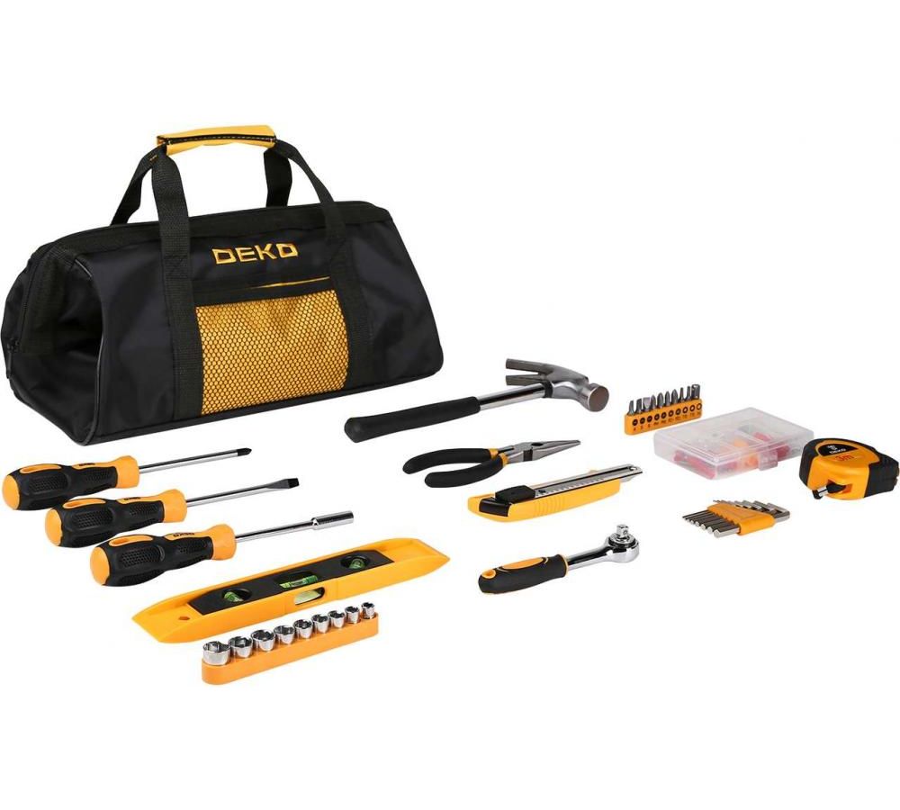 Универсальный набор инструмента для дома в сумке Deko DKMT116 (116 предметов) набор инструмента универсальный kraftool х drive 27885 h57 57 предметов