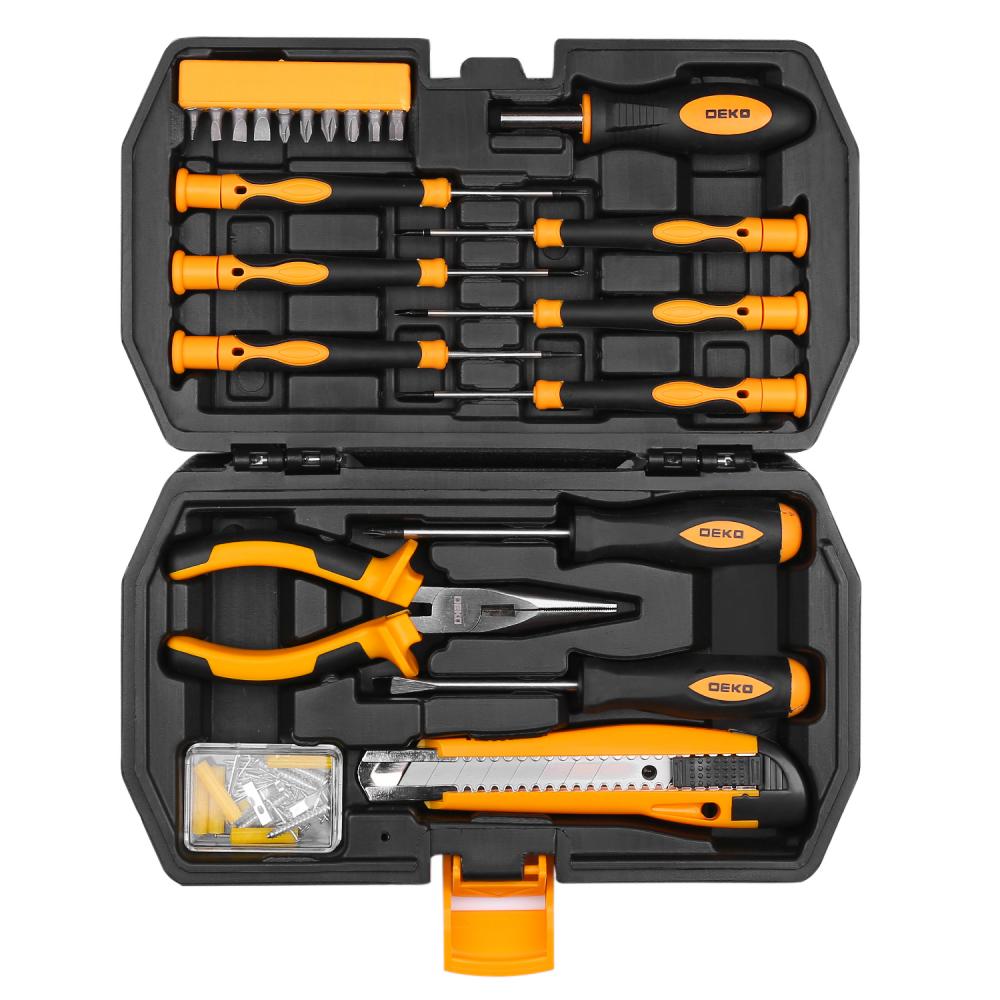 Набор инструментов для дома DEKO DKMT61 (61 предмет) в чемодане набор инструментов 61 предмет er tk61 tool kit для дома для авто