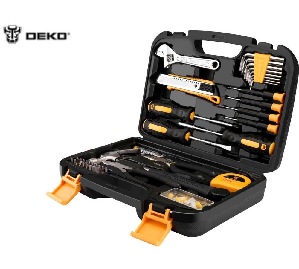 Набор инструментов для дома DEKO TZ100 (100шт.) набор инструментов для дома deko tz100 100шт черно желтый